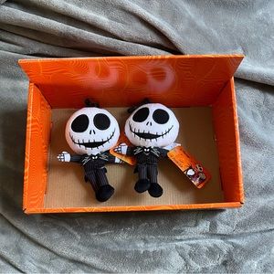 2 Disney Jack Skellington Keychain Plush 2022 Nightmare Before Christmas